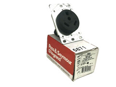 Pass & Seymour LeGrand 30A 125V Flush Mount 2P 3W Trailer Outlet #5871 (ONE)