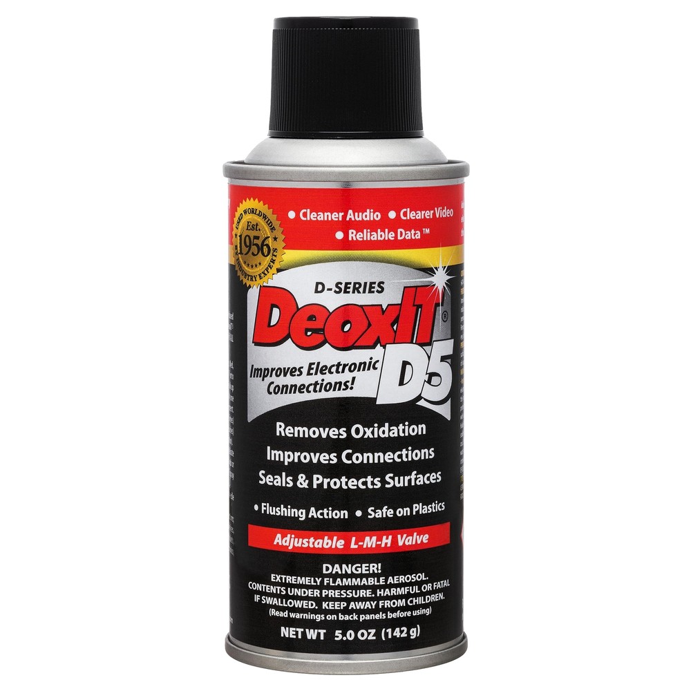 Hosa D5S-6 CAIG DeoxIT 5% Spray Contact Cleaner 5 oz.