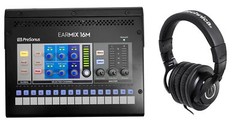 PRESONUS EarMix 16M 16×2 16-Channel AVB Monitor Mixer+Audio Technica Headphones