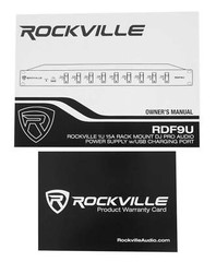 Rockville RDF9U 1U 15A Rack Mount DJ Pro Audio Power Supply Strip w/USB Charging
