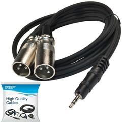 6ft 1/8″ 3.5mm to Dual XLR Male Splitter Cable for M-Audio BX5a / M-Audio BX5 D2