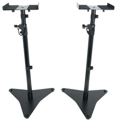 (2) Rockville APM8C 8″ 500w Powered Studio Monitors Speakers+Adjustable Stands