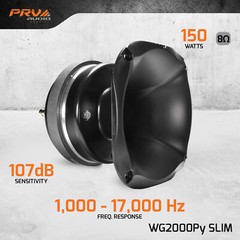 4x PRV 2″ Horn Driver WG2000Py SLIM Shallow Mount High Frequency 8 Ohm 600 Watts