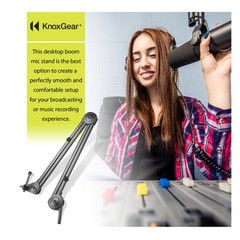 Knox Gear 30-In Microphone Desktop Boom Arm (Black)