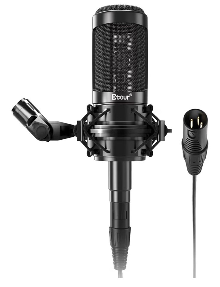 Cardioid Condenser Microphone Set [Inclusion Dedicated Shock Mount & XLR Cable],