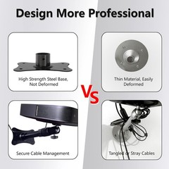 Mini Projector Ceiling Wall Mount Adjustable 10.6 inch – 16.5 inch, Black