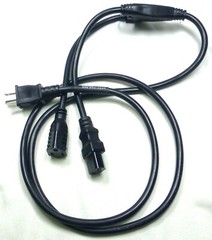 LASE 6 ft AC Power Y Splitter Cable – NEMA 5-15P to IEC320-C13 & NEMA 5-15R