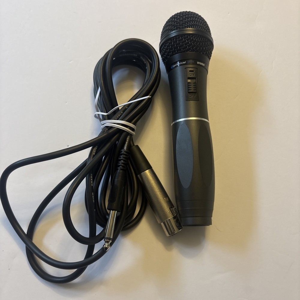 Technical Pro WM88 Vintage Wired Rare Microphone 10ft 3 Pin XLR 1/4 Cable cord