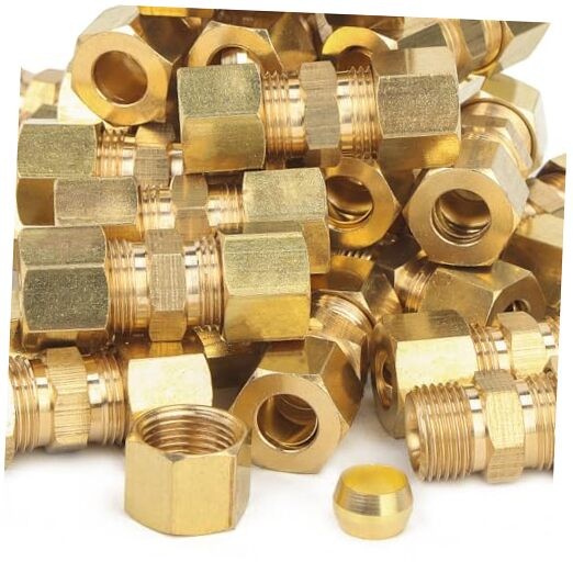 5/16-Inch OD Compression Union,Brass Compression Fitting(Pack of) 5/16″ OD 10