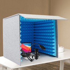 Desktop Soundproof Cover Portable Vocal Recording Booth Sound Absorbing Shield