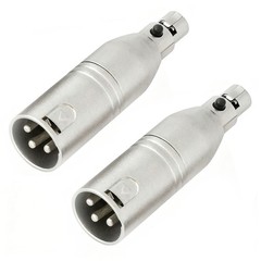 2X 3 Pin XLR Male to 3 Pin Mini XLR Female Mic Audio Adapter Connector Cable