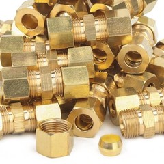 5/16-Inch OD Compression Union,Brass Compression Fitting(Pack of) 5/16″ OD 10