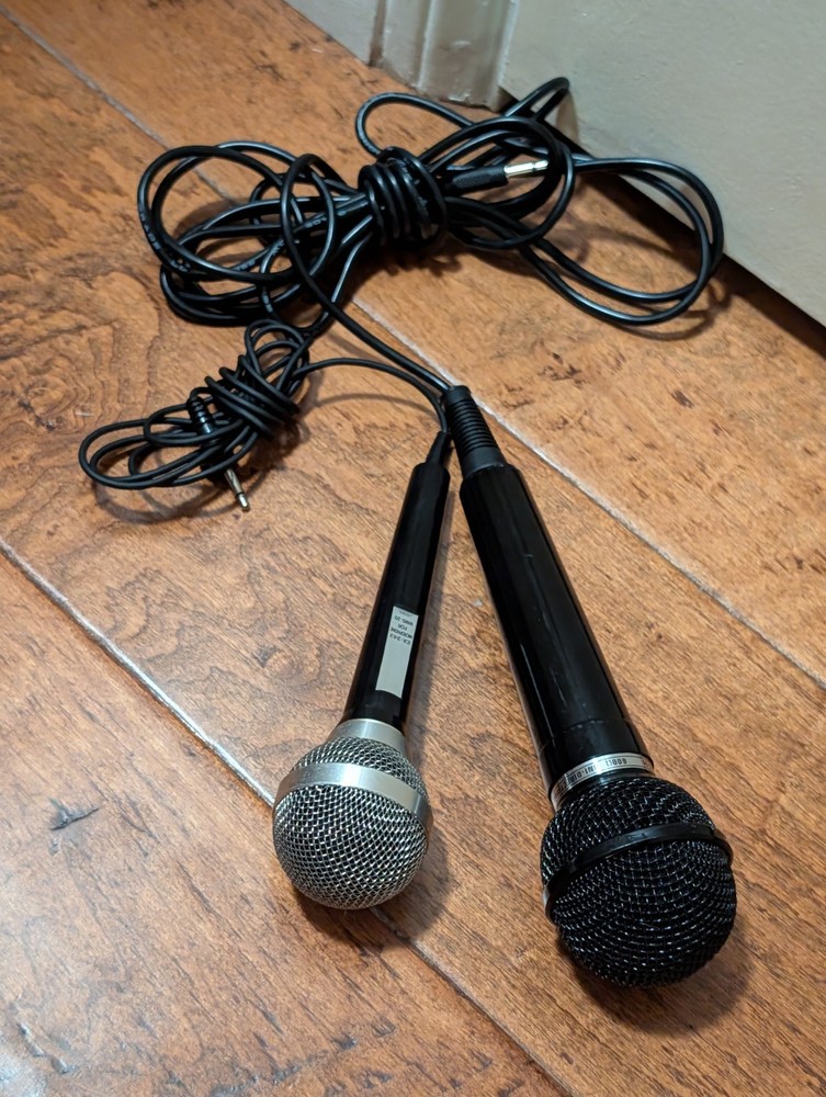 Lot of 2 Microphones EX-242 WMS-20 Japan & Uni-Directional Dynamic 600 DM-30