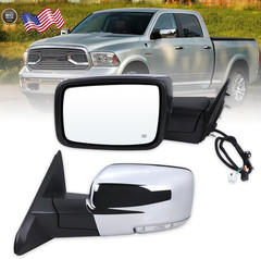 Left Driver Side Mirror Compatible with 2013-2018 Ram 1500 2500 3500 with Power