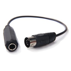 6.35mm Female 1/4″ TRS to DIN 5 Pin MIDI Cable Adapter for Speaker, Amplifier