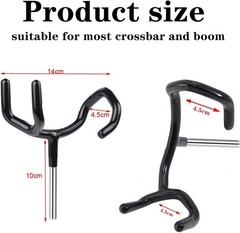 ATian Microphone Boom Pole Holder Metal Cradle Mount for Crossbar & Boom Stand