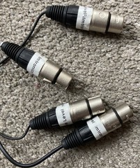 4 x Mini xlr5 female to XLR3 Female adapter cables – Custom
