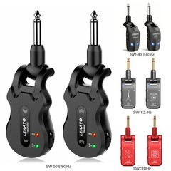 LEKATO UHF Wireless Guitar Transmitter Receiver Digital 2.4Ghz/5.8GHz 2.4G