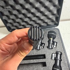 Nady Drum Microphone 7 Piece Set – DM70 DM80 CM88 Dynamic Black with Storage Box