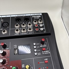 Fulode 8 Channel Bluetooth Studio Audio Mixer Live Sound Mixing Needs Power Cord