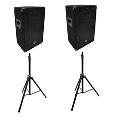 Harmony Audio 10″ Venue Series Passive PA Speakers (2) with Tripod Stands