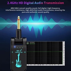 2.4G Wireless Guitar Rechargeable Transmitter And Receiver 2 Hours Fully Change