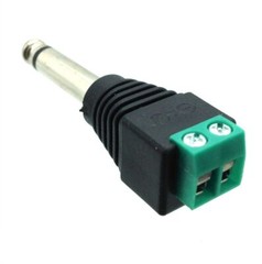 1/4 Inch Mono Male to Screw Terminal Adapter