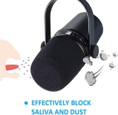 Boom Arm Mic Stand Compatible Shure MV7 SM7B Microphone Pop Filter Adjustable