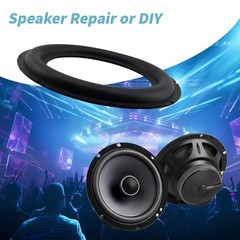 Dnyta 2 Pcs 10″ Perforated Rubber Speaker Foam Edge Surround 10 inch, Black