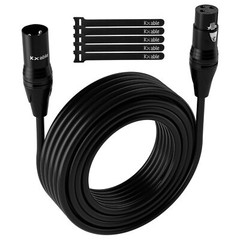 XLR Microphone Cable 75 Feet, 3 Pin Shielded Balanced Male to Female Mic Cord…