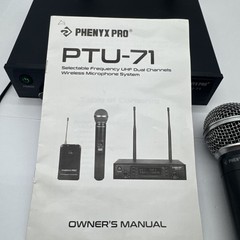 Phenyx Pro Put-71 Wireless Microphone System, Dual Wireless Mics READ