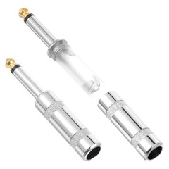 2 Pack 1/4 Inch TS Mono Plug, 6.35 mm 1/4″ TS Plug Solder Type Audio Connector