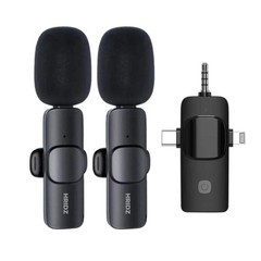 Hridz HZ31 Wireless Mini Microphone 3-in-1 – Lavalier Mic for iOS, Android, DSLR