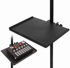 Clamp-On Mic Stand Tray Shelf for Audio Interface Mixer Laptop Phone DJ