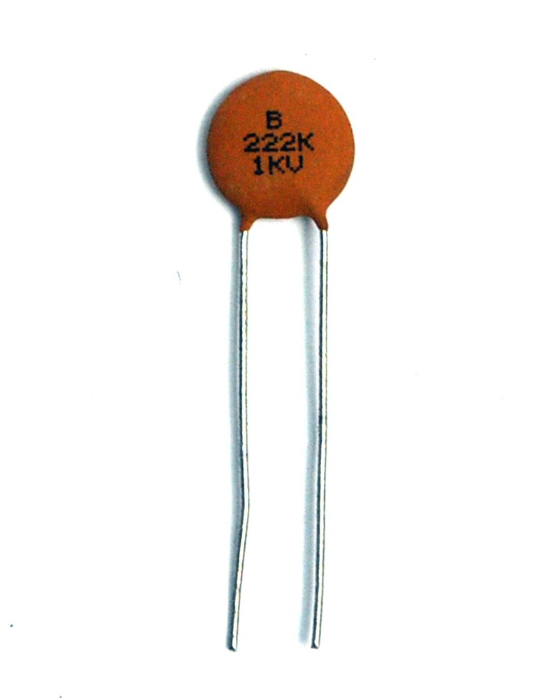 100pc Disc Ceramic Capacitor 222K 222 2200pF 1KV 1000V K ±10% Y5P RoHS Taiwan