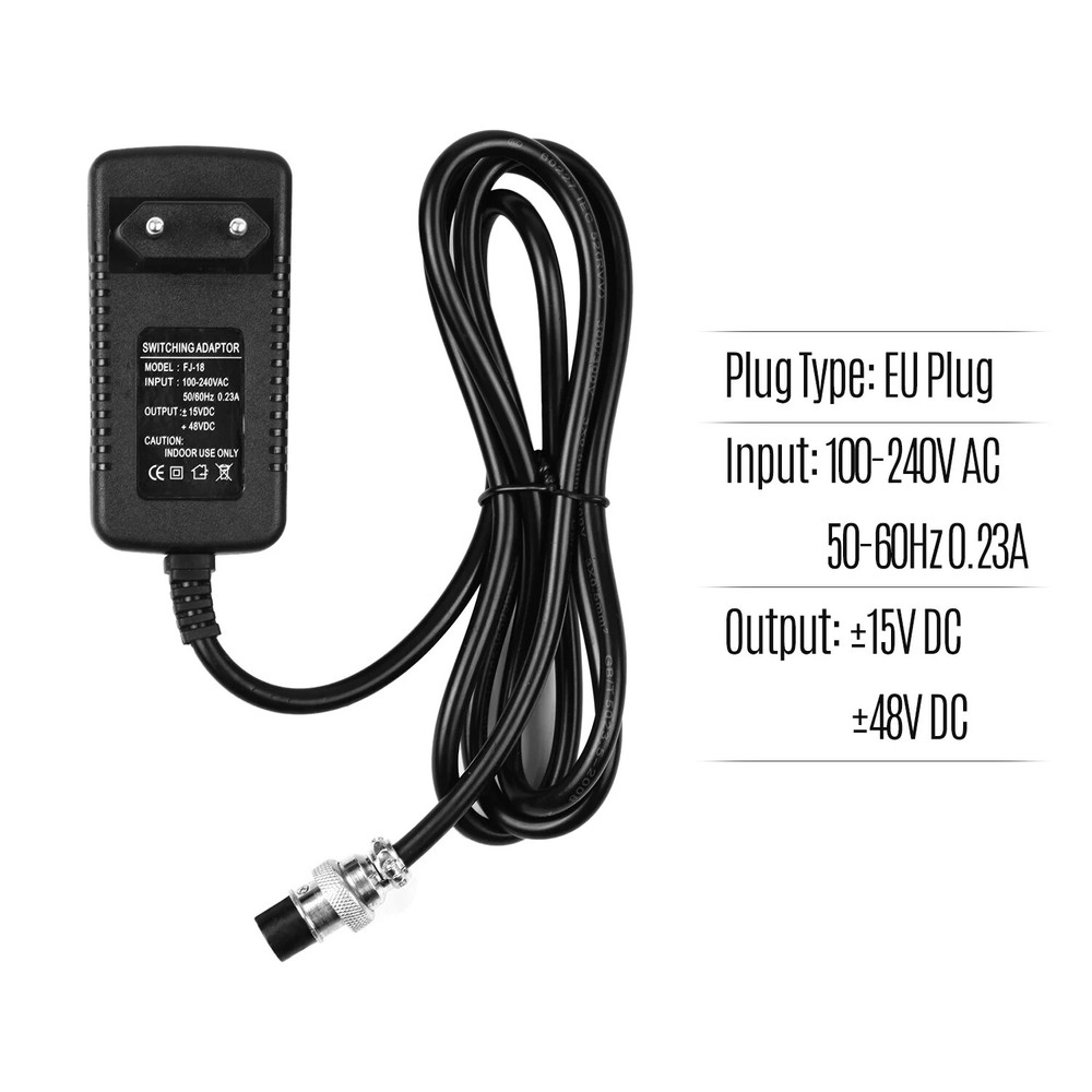 Console Mixer Power AC Adapter 15V 230mA Universal 4-Pin Circular Connector