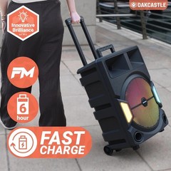 150W Bluetooth Portable PA System & Karaoke Machine – 6H Playtime, LED Lights
