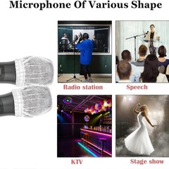 100 Pcs Non-Woven Microphone Cover, Disposable Hygiene Covers, Handheld Micro