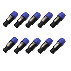 10PC Speakon Connector 4 Pole Male Plug Compatible for Audio Loudspeaker Cable