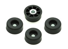4 ROUND RUBBER FEET BUMPERS – 1/2 H x 1 W -RADIO AMPS / MADE IN USA / FREE S&H