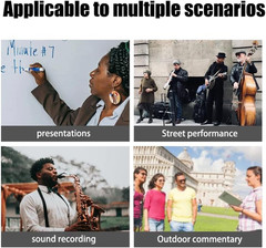 Wireless Saxophone Microphone System, Clip on Instrument Microphone Suitable