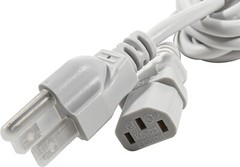 HQRP White AC Power Cord for KRK Rokit 5 6 8 RP5G2 RP6G2 RPG2 RP8G2 VXT8 / 6 / 4