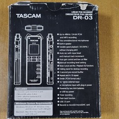 Tascam DR-03 Digital PCM Recorder WORKS comes with 2GB CD Card