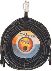 2 PAIR TURBO-SERIES COMBO 100′ Powered Speaker AC & XLR Combo Cables Free Ship