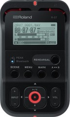 Roland R-07 High-Resolution Handheld Audio Recorder, Black 128 x 64,
