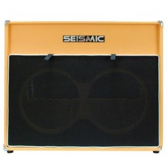 Vintage Empty 2×12″ Guitar Cabinet – Orange Tolex / Black Cloth Grill