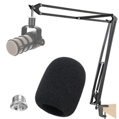 20+18.5in Rode Podmic Stand with Pop Filter, Professional Boom Arm and Windsc…