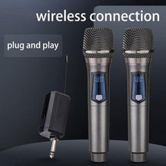 Wireless Microphone, Rechargeable Fixed Frequency Wireless Dual Microphone,Ha…