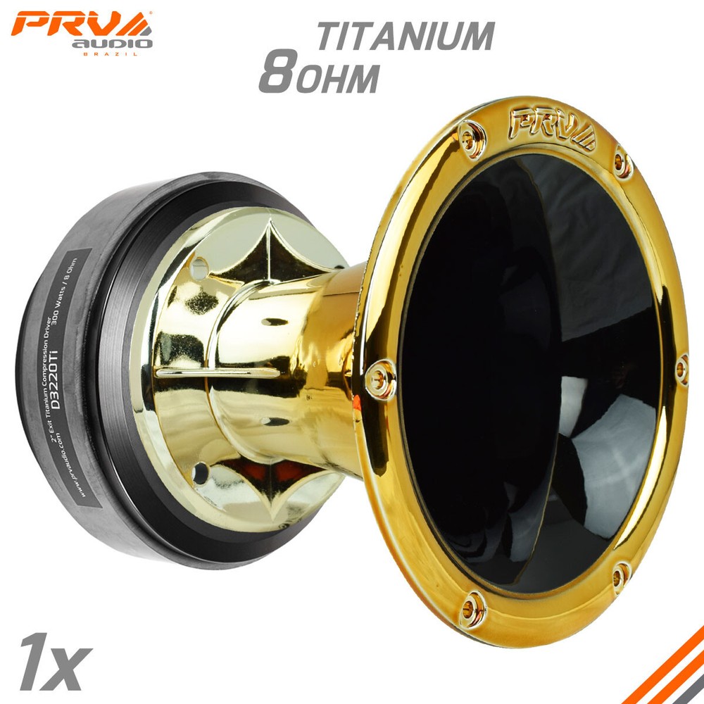 1x PRV D3220Ti Titanium Compression 2″ Driver 8 Ohm 300W + WGP14-50 Gold Horn