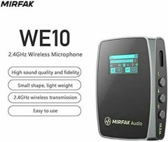 MOZA Mirfak WE10 Pro 2.4GHz UHF Wireless Lavalier Video DSLR Microphone System